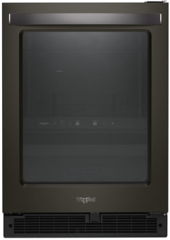 Whirlpool WUB50X24HV 5.2 cu. ft. 24-inch Wide Undercounter Beverage Center in Black Stainless